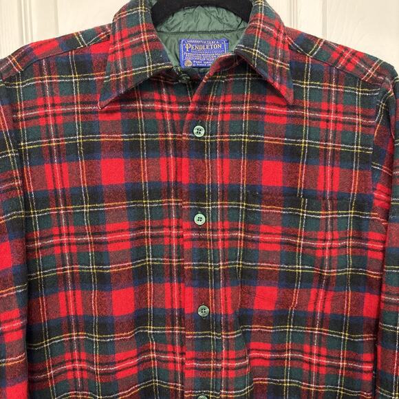Vintage Pendleton Long Sleeve Virgin Wool Lodge Shirt Button USA Size Small - Picture 6 of 11